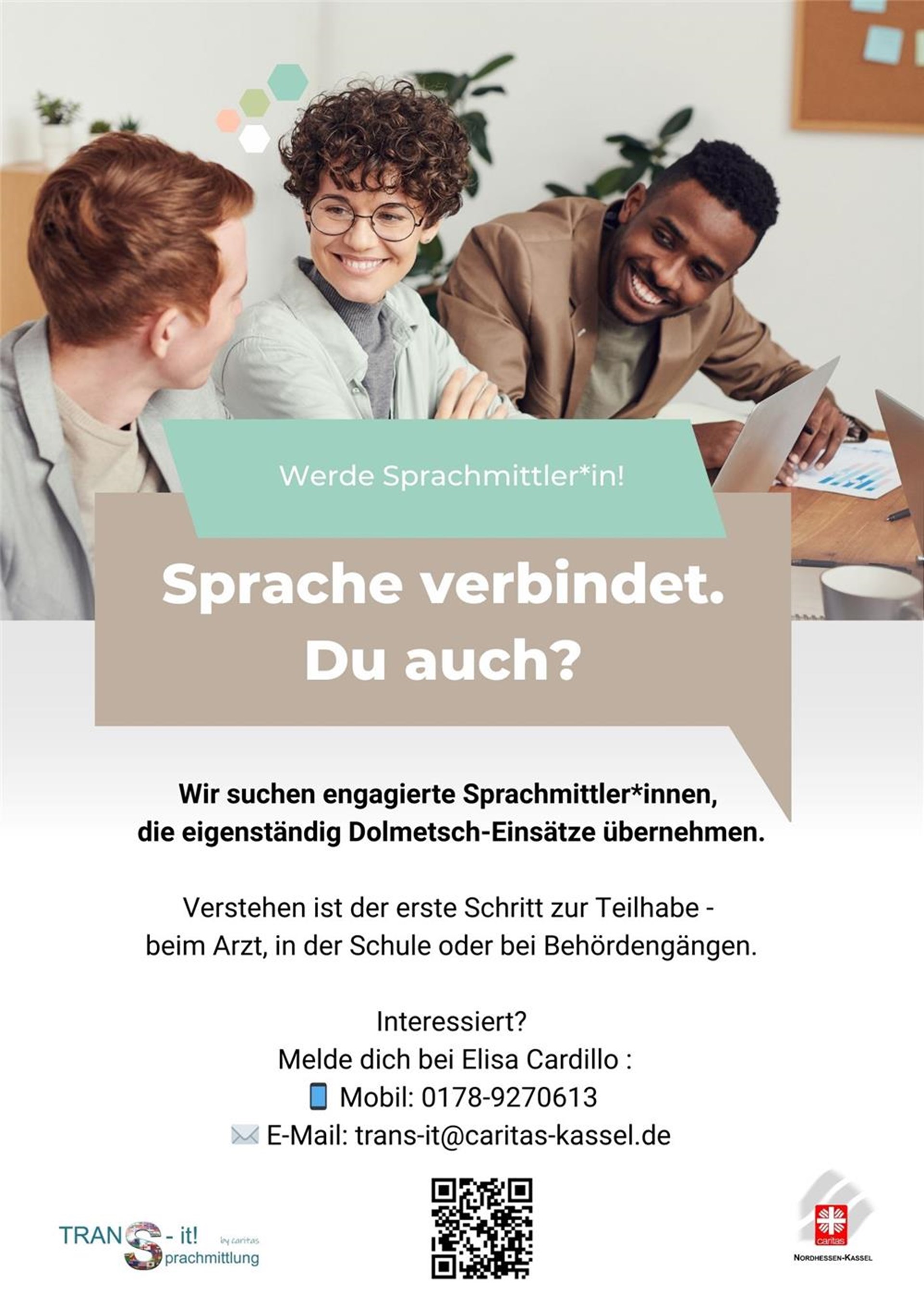 Wir suchen Sprachmittler*innen für unser Projekt Trans-it!