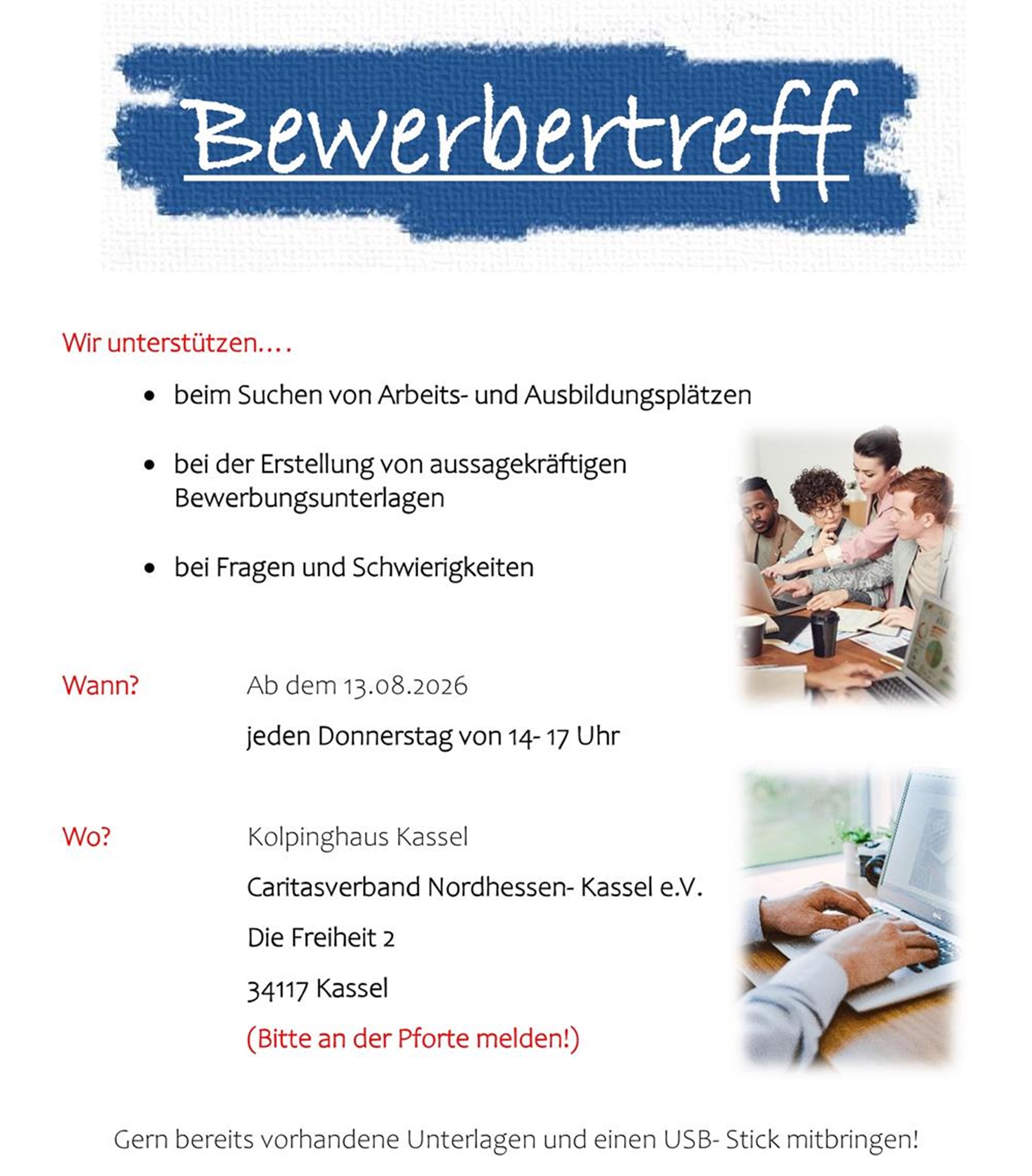 Bild Caritas Bewerbertreff